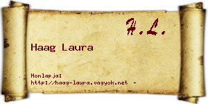 Haag Laura névjegykártya